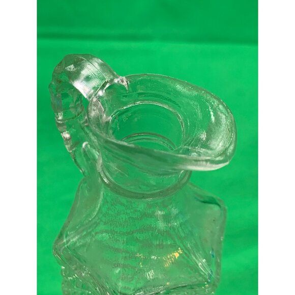 1960s 2 PC Vinegar and Oil Set Clear Glass - Picture 6 of 6